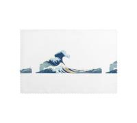 YYHWHJDE Terrible Waves Prints Placemats Set of 6 12x18in - Elevate Every Meal with Durable & Customizable Table Layers