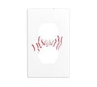 YYHWHJDE Terror at Night Pattern Double Socket Wall Panel Decorative is Durable and Suitable for Socket Light Switch Accessories 4.5x2.76in