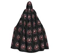 YYHWHJDE Terror At Night Pattern Halloween Adult Hooded Cape Cloak No Zipper, Comfortable For Costume Parties