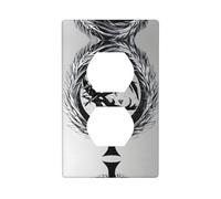YYHWHJDE The Abstractionist Tree Picture Double Socket Wall Panel Electrical Socket Cover Plate is Shatter Resistant and Durable 4.5x2.76in