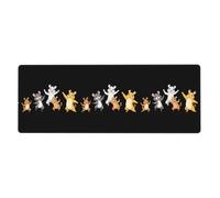 YYHWHJDE The Animals are Dancing to Celebrate Picture Extra Large Mouse pad, Computer Office Anti Slip Gaming Keyboard Thickened Version 12x31.5in