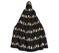 YYHWHJDE The animals are dancing to celebrate Prints Halloween Adult Hooded Cloak for Parties and Costumes