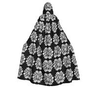 YYHWHJDE The antique patterns slowly bloom Prints Halloween Adult Hooded Cloak for Parties and Costumes