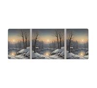 YYHWHJDE The Bitter Cold Winter Prints Extra Large Mouse Pad Strong Adhesion, Durable, Precise Locking Edge 12x31.5in