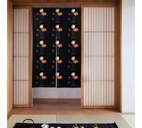 YYHWHJDE The black cat ghost behind the little boy Pattern Curtain 2 Pcs Spliced 34x56in Good Drape, Smooth and Not Easily Wrinkled, Fabric curtains, room dividers
