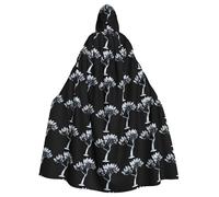 YYHWHJDE The breeze blew the silvery trees Prints Halloween Adult Hooded Cloak for Parties and Costumes