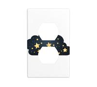 YYHWHJDE The Brightest Star in The Night Sky Picture Double Socket Wall Panel Electrical Socket Cover Plate is Shatter Resistant and Durable 4.5x2.76in