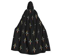 YYHWHJDE The brightest star in the sky Pattern Halloween Adult Hooded Cloak for various party and carnival settings