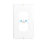YYHWHJDE The Brightest Star in The Sky Picture Double Socket Wall Panel Electrical Socket Cover Plate is Shatter Resistant and Durable 4.5x2.76in
