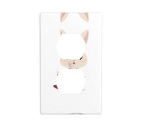 YYHWHJDE The Bunny's Beautiful red Dress Pattern Double Socket Wall Panel Decorative is Durable and Suitable for Socket Light Switch Accessories 4.5x2.76in