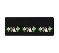 YYHWHJDE The Carrot Garden Of The Little Fat Rabbit Pattern Extra Large Mouse Pad, Computer Office Anti Slip Gaming Keyboard Thickened Version 12x31.5in
