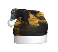 YYHWHJDE The cattle on the grassland Prints Christmas Hat for Adult quality festive accessory crafted soft, lightweight