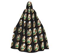 YYHWHJDE The Chef Of The Culinary World Pattern Halloween Adult Hooded Cape Cloak No Zipper, Comfortable For Costume Parties