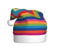 YYHWHJDE The circular square Pattern Christmas Hat for Adult Soft and Fluffy, Ideal for Long-Term Use