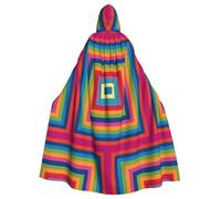 YYHWHJDE The circular square Picture Adult Halloween hooded jacket cloak long party cloak suitable for men and women