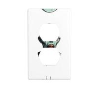 YYHWHJDE The Cruel Demon Pattern Double Socket Wall Panel Decorative is Durable and Suitable for Socket Light Switch Accessories 4.5x2.76in