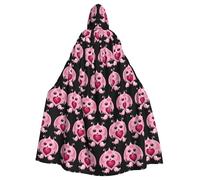 YYHWHJDE The cute little devil with big eyes Pattern Halloween Adult Hooded Cloak for various party and carnival settings