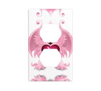 YYHWHJDE The Cute Little Devil with Big Eyes Picture Double Socket Wall Panel Electrical Socket Cover Plate is Shatter Resistant and Durable 4.5x2.76in