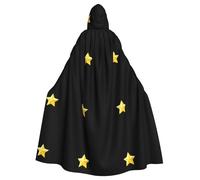 YYHWHJDE The dazzling five-pointed star Printed Halloween Adult Hooded Cloak No Zipper, Comfortable & Durable for Role-Playing