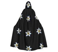 YYHWHJDE The dazzling star flowers Picture Halloween Adult Hooded Cape Large Hooded Cloak with Bow Tie, No Zipper