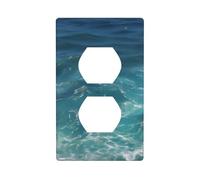 YYHWHJDE The Deep Ocean Picture Double Socket Wall Panel Electrical Socket Cover Plate is Shatter Resistant and Durable 4.5x2.76in