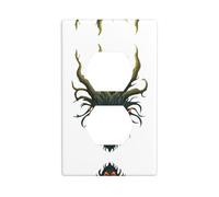 YYHWHJDE The Devil with Hair Like Tree Roots Pattern Double Socket Wall Panel Decorative is Durable and Suitable for Socket Light Switch Accessories 4.5x2.76in