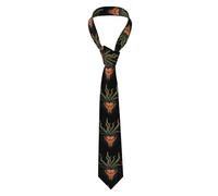 YYHWHJDE The devil with hair like tree roots Pattern Men's tie classic style suit cravat suitable for holidays and work