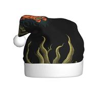 YYHWHJDE The devil with hair like tree roots Prints Christmas Hat for Adult Making It a Fun and Durable Gift for Men and Women