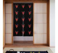 YYHWHJDE The devil's face Pattern Curtain 2 Pcs Spliced 34x56in Good Drape, Smooth and Not Easily Wrinkled, Fabric curtains, room dividers