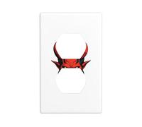YYHWHJDE The Devil's face Pattern Double Socket Wall Panel Decorative is Durable and Suitable for Socket Light Switch Accessories 4.5x2.76in