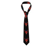 YYHWHJDE The devil's face Pattern Men's tie classic style suit cravat suitable for holidays and work