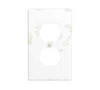 YYHWHJDE The Devil's Footprints Pattern Double Socket Wall Panel Decorative is Durable and Suitable for Socket Light Switch Accessories 4.5x2.76in