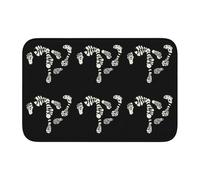 YYHWHJDE The Devil's Footprints Picture Crystal Velvet Lock Edge Floor mat, Bedroom Carpet, Parlor, Dormitory Home Decoration