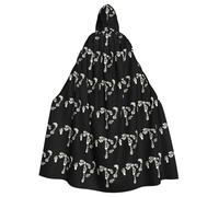 YYHWHJDE The devil's footprints Prints Halloween Adult Hooded Cloak for Parties and Costumes