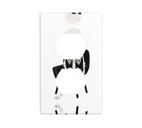 YYHWHJDE The Domineering Skeleton at The Office Pattern Double Socket Wall Panel Decorative is Durable and Suitable for Socket Light Switch Accessories 4.5x2.76in