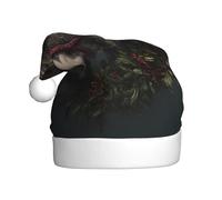 YYHWHJDE The Donkey in the Wreath Pattern Christmas Hat for Adult Soft and Fluffy, Ideal for Long-Term Use