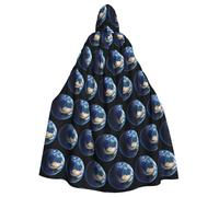 YYHWHJDE The Earth of Hope Pattern Halloween Adult Hooded Cloak for various party and carnival settings