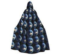 YYHWHJDE The Earth of Hope Prints Halloween Adult Hooded Cloak for Parties and Costumes