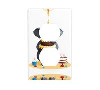 YYHWHJDE The Elephant has a Huge Cake Pattern Double Socket Wall Panel Decorative is Durable and Suitable for Socket Light Switch Accessories 4.5x2.76in