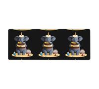 YYHWHJDE The Elephant Has A Huge Cake Pattern Extra Large Mouse Pad, Computer Office Anti Slip Gaming Keyboard Thickened Version 12x31.5in