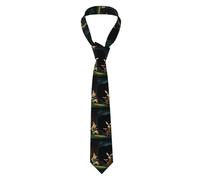 YYHWHJDE The Elf of Learning Magic Books Pattern Men's Necktie for Business, Daily Wear, Work, Birthdays, Weddings, Parties, Banquets Easy Care 57X3.1 In