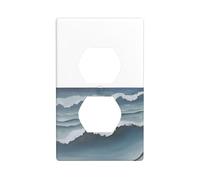 YYHWHJDE The Endless sea Prints Double Socket Wall Panel Electrical Socket Cover Plate Decoration Heat Resistant 4.5x2.76in