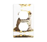 YYHWHJDE The Endless Wealth Pattern Double Socket Wall Panel Decorative is Durable and Suitable for Socket Light Switch Accessories 4.5x2.76in