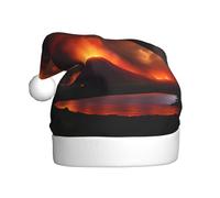 YYHWHJDE The erupting Kilauea volcano Prints Christmas Hat for Adult quality festive accessory crafted soft, lightweight