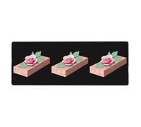 YYHWHJDE The Everlasting Rose Brick Pattern Extra Large Mouse Pad, Computer Office Anti Slip Gaming Keyboard Thickened Version 12x31.5in