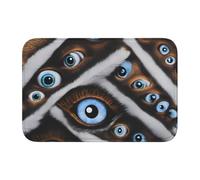 YYHWHJDE The Evil Eye Looked Picture Crystal Velvet Lock Edge Floor mat, Bedroom Carpet, Parlor, Dormitory Home Decoration