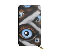YYHWHJDE The Evil Eye Looked Picture Quality Leather Long Clutch Wallet Designed for Fashion Girls and Women Stylish 7.48 x 4.13 in