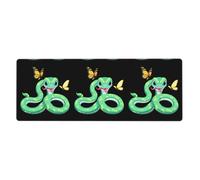 YYHWHJDE The Fate of Butterflies and Snakes Picture Extra Large Mouse pad, Computer Office Anti Slip Gaming Keyboard Thickened Version 12x31.5in