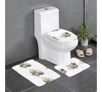 YYHWHJDE The First Romance in The Morning Picture Three Piece Set of Bathroom Floor mats, Bathroom Shower mats, Anti Slip Quick Drying