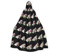 YYHWHJDE The first romance in the morning Prints Halloween Adult Hooded Cloak for Parties and Costumes